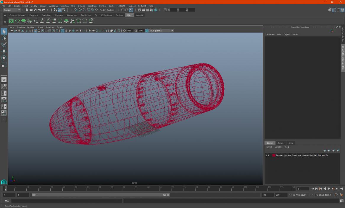 3D model Russian Nuclear Bomb