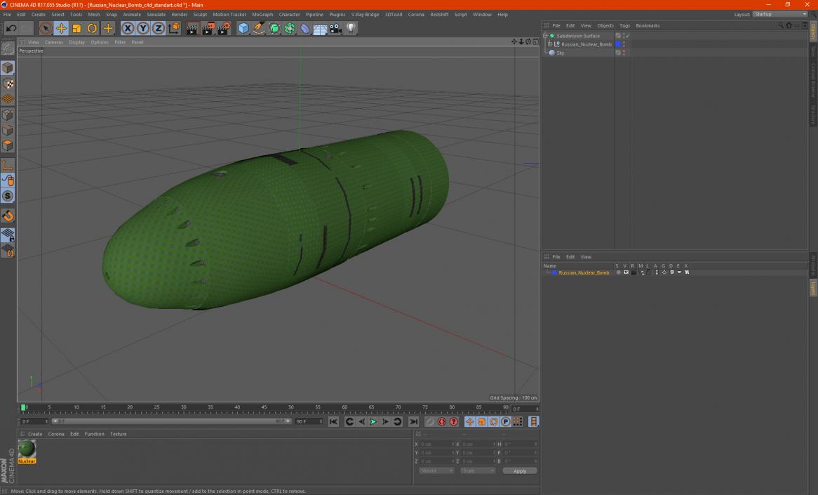 3D model Russian Nuclear Bomb