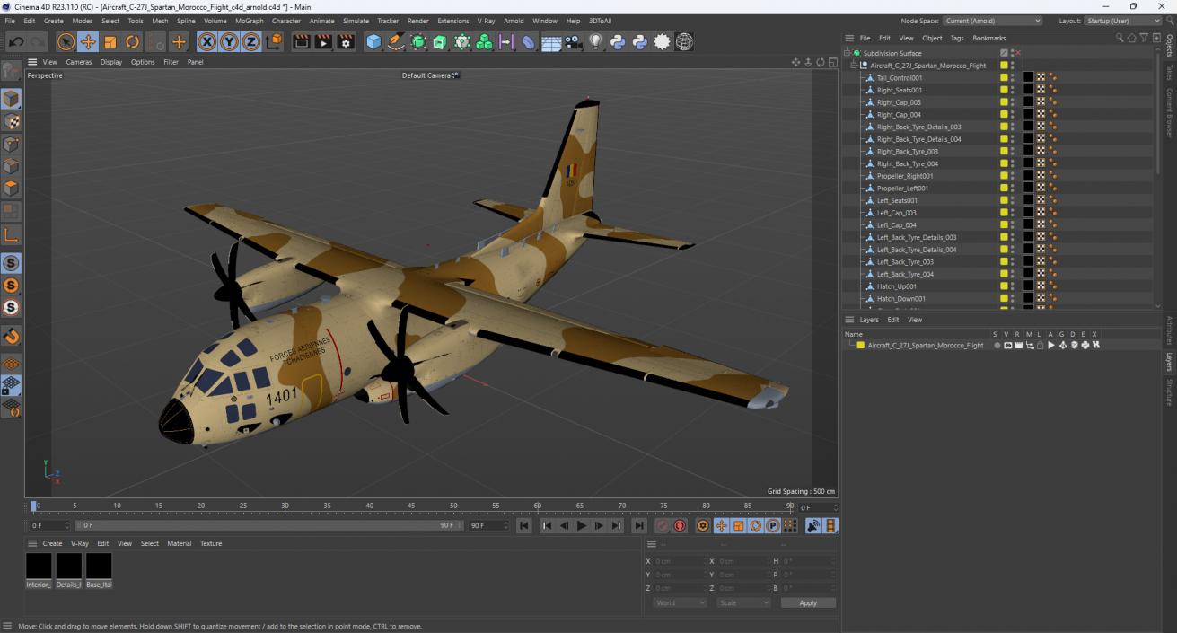 Aircraft C-27J Spartan Morocco Flight 3D