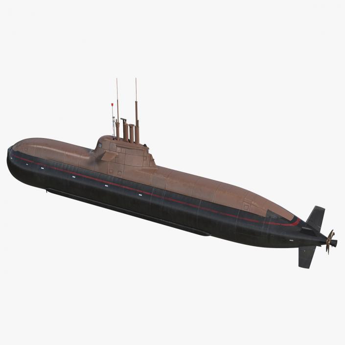 Compact Submarine HDW Class 212A Wet Rigged for Maya 3D