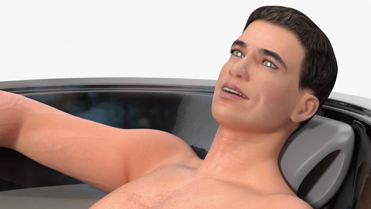 3D Hot Tub with Man