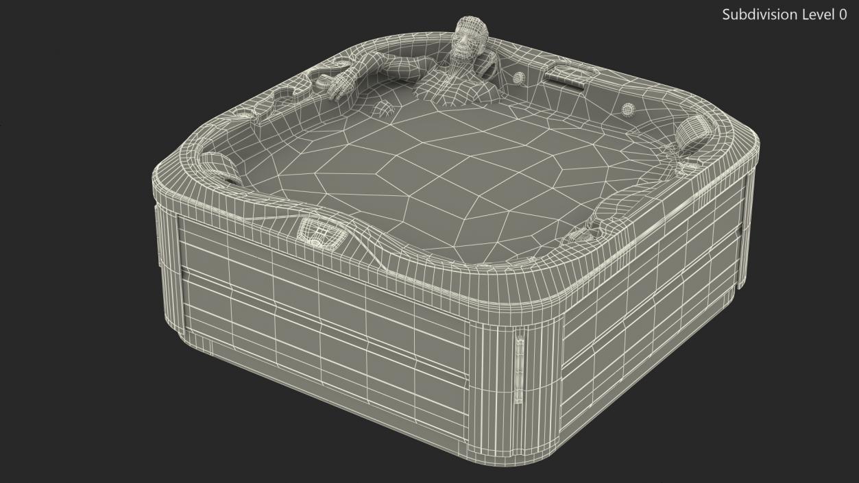 3D Hot Tub with Man