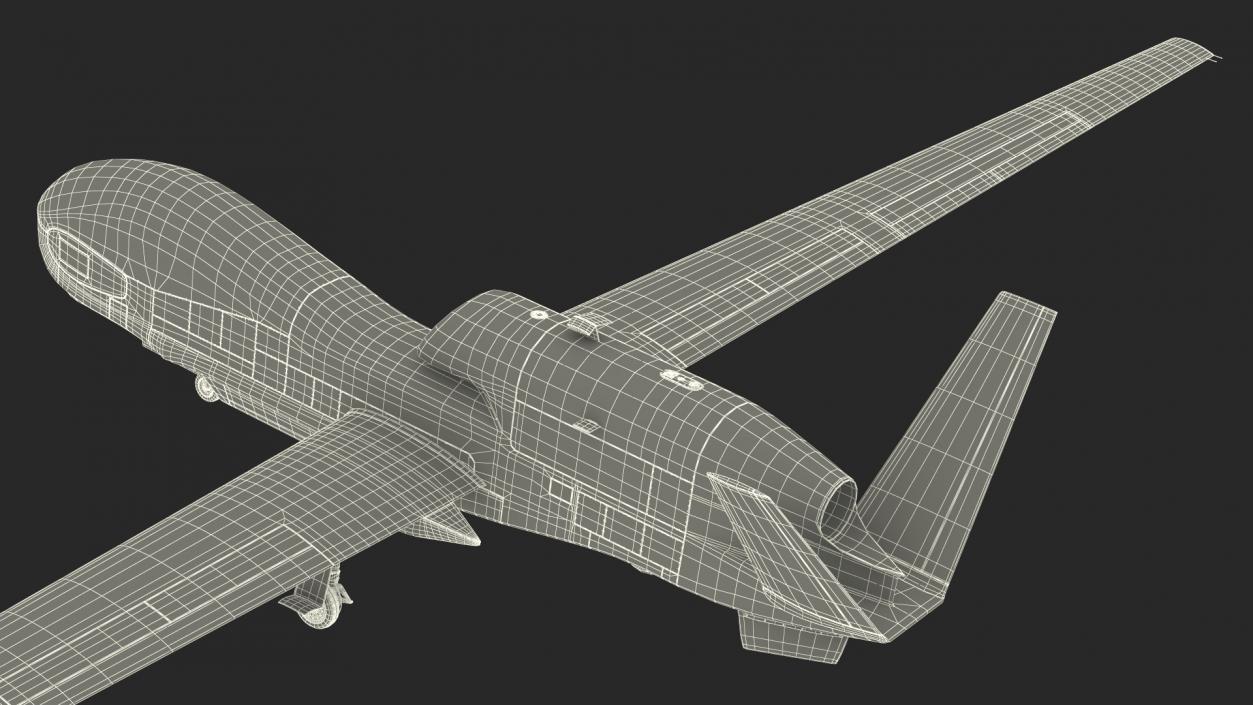 Unmanned Surveillance Drone Rigged 3D model