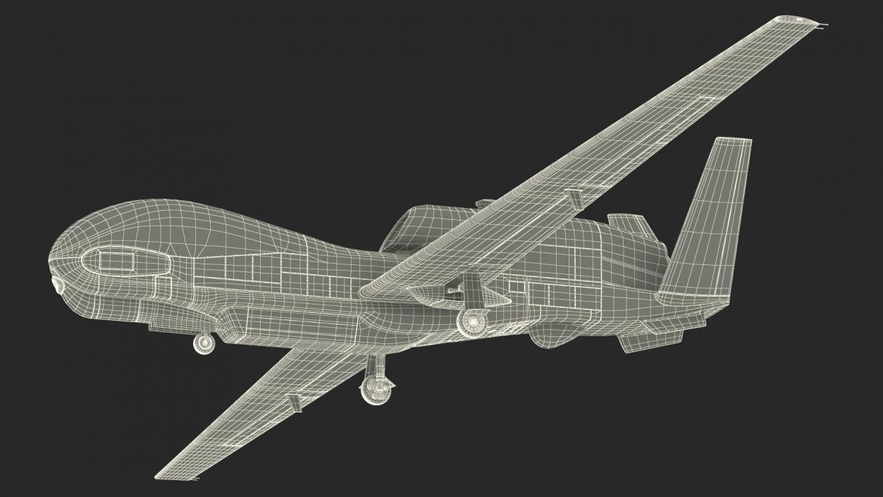 Unmanned Surveillance Drone Rigged 3D model