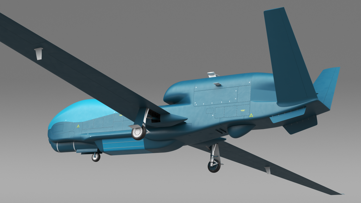 Unmanned Surveillance Drone Rigged 3D model