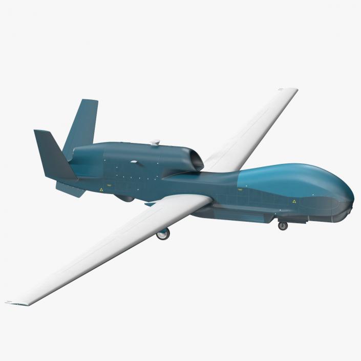 Unmanned Surveillance Drone Rigged 3D model