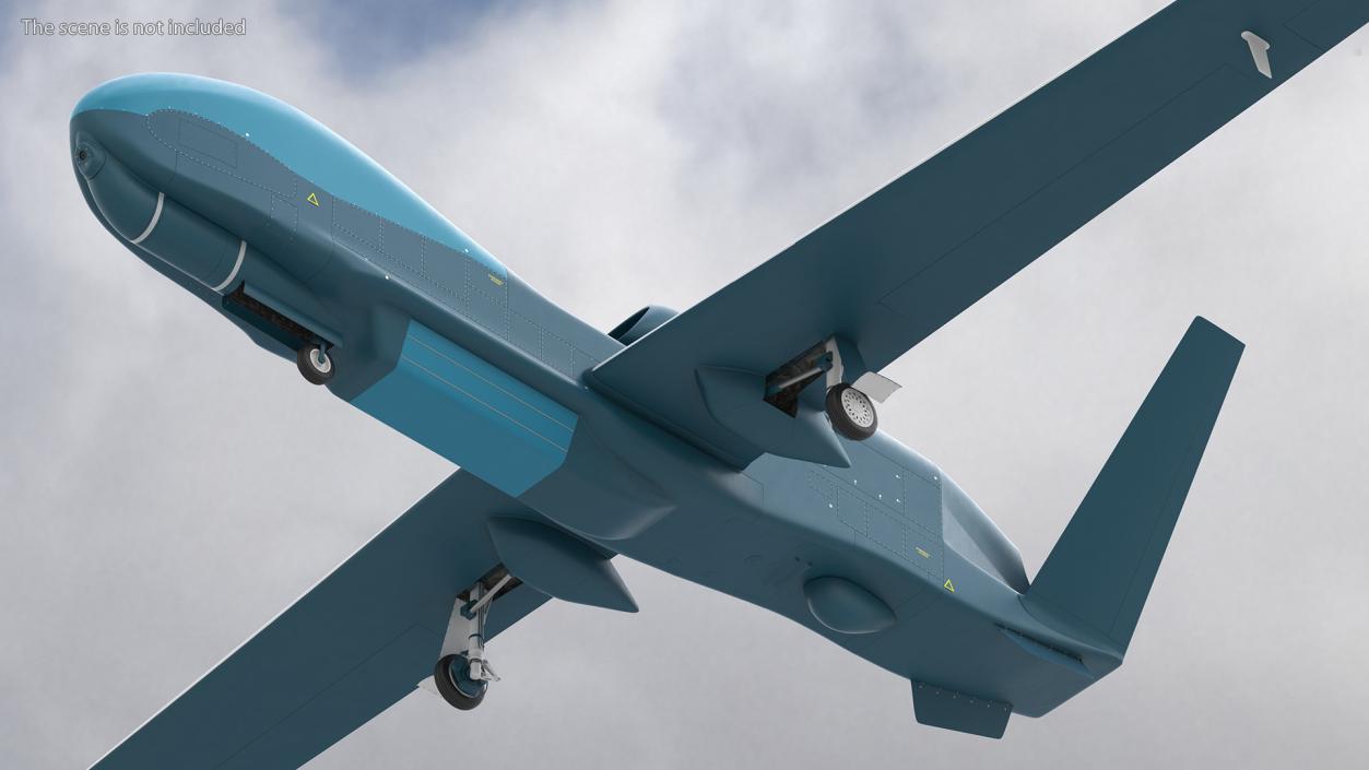 Unmanned Surveillance Drone Rigged 3D model