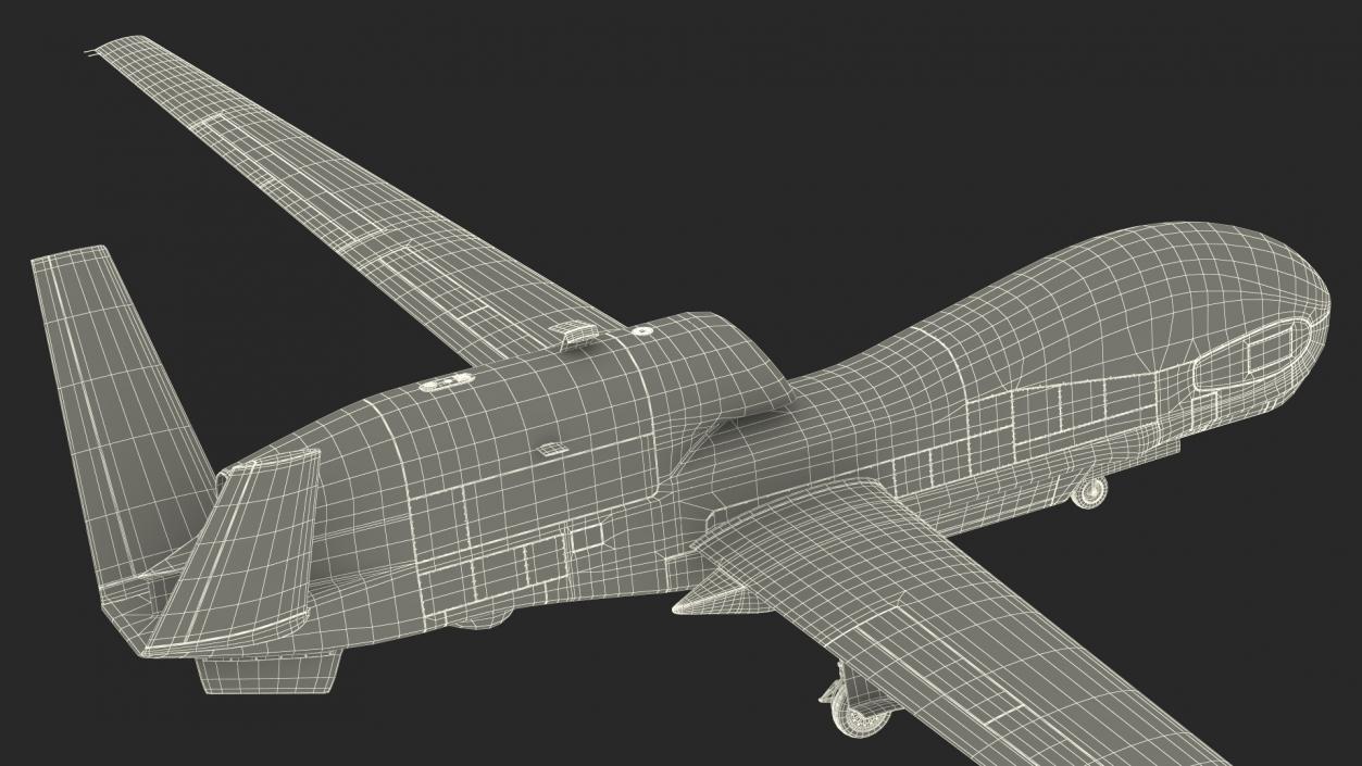 Unmanned Surveillance Drone Rigged 3D model