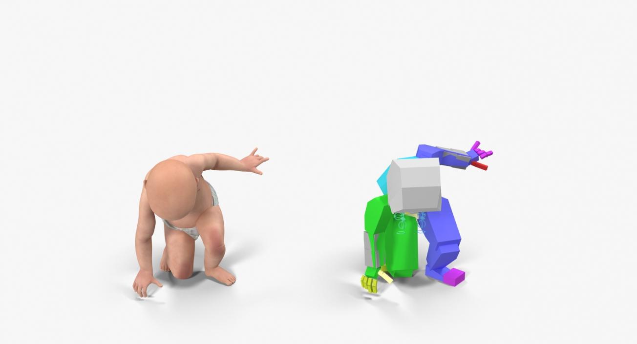 Asian Baby Rigged 3D