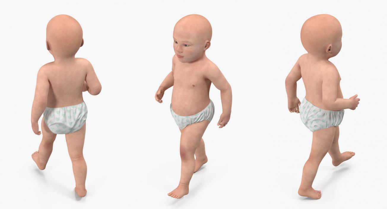 Asian Baby Rigged 3D