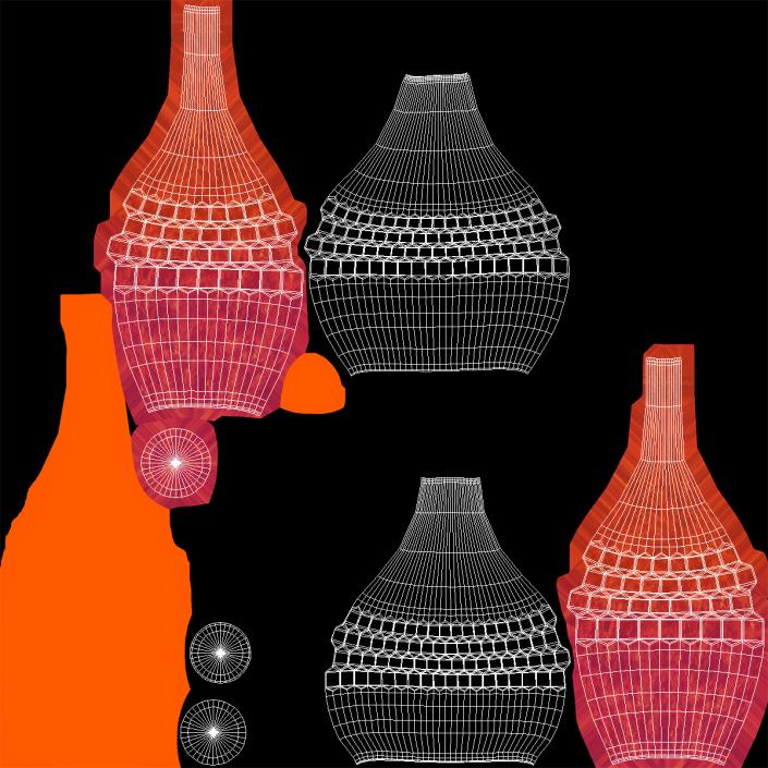 3D Decor Glass Vase