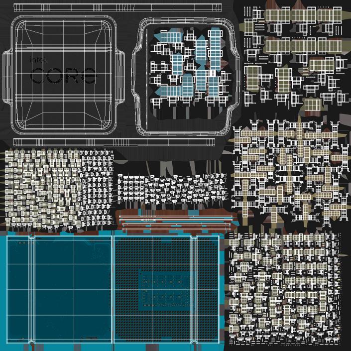 3D Intel Core LGA Package CPU