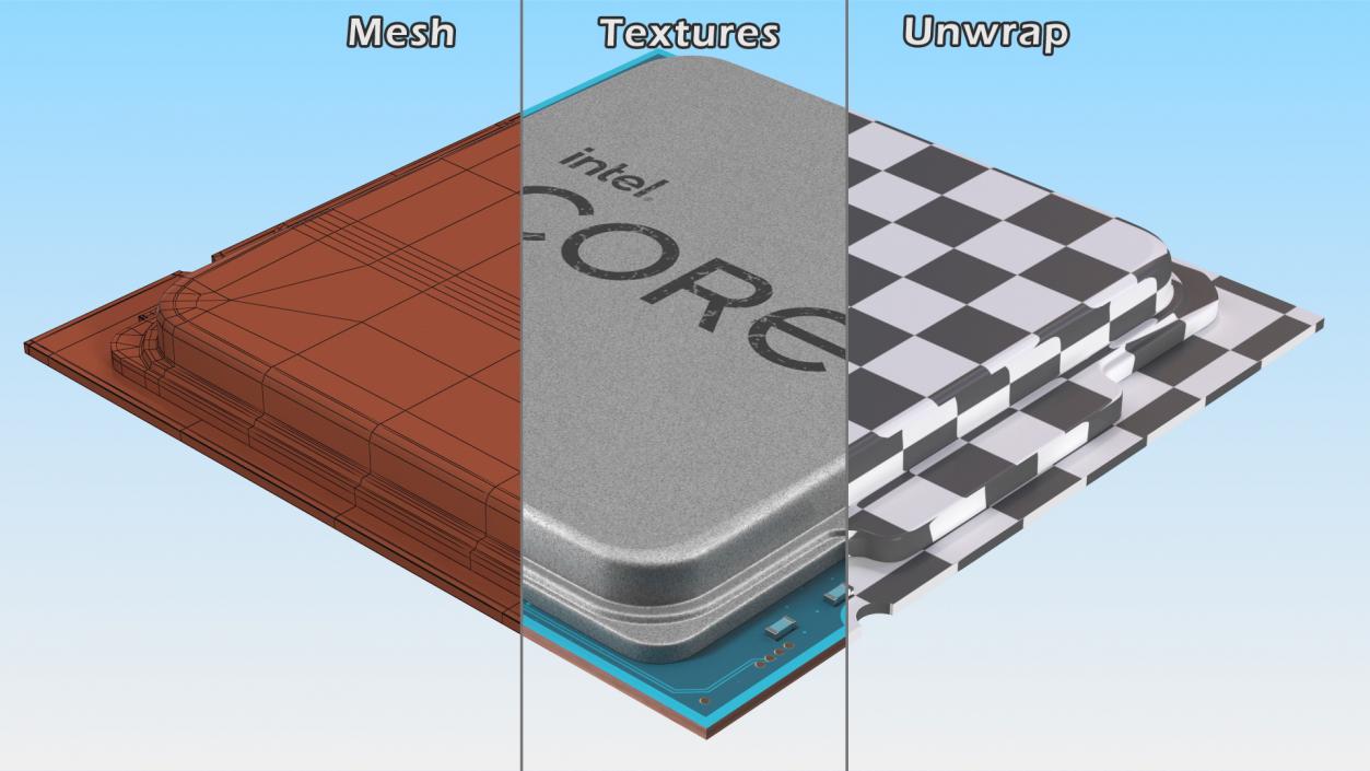 3D Intel Core LGA Package CPU