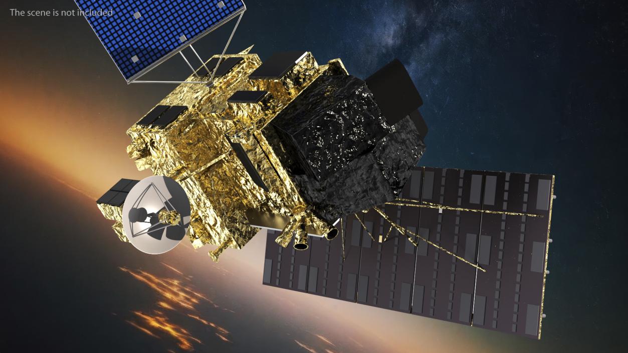 Alos Satellite 3D model