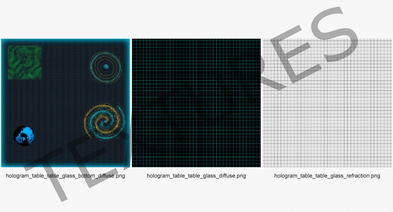 Waves Hologram 3D model