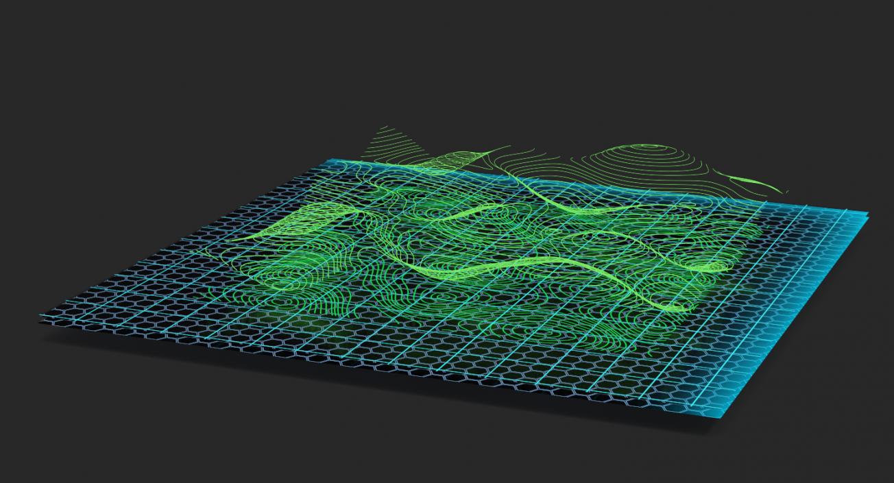 Waves Hologram 3D model