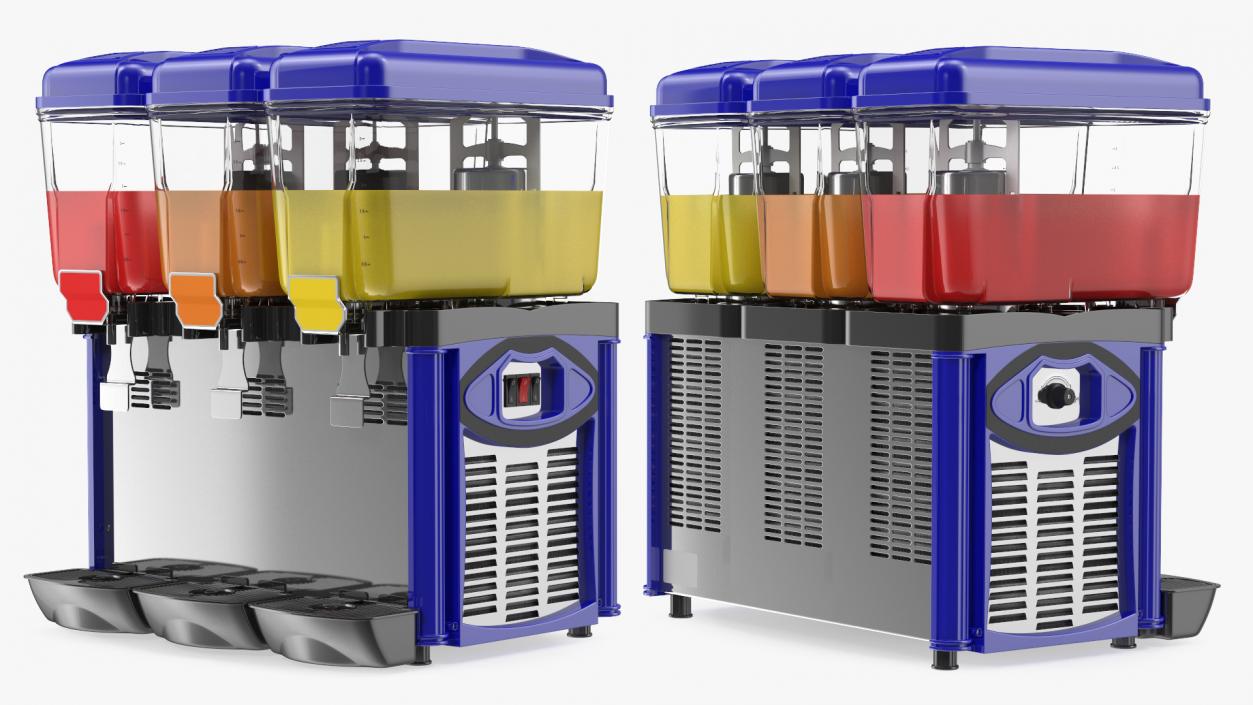 3D model Drink Dispenser Machine 3 Tank