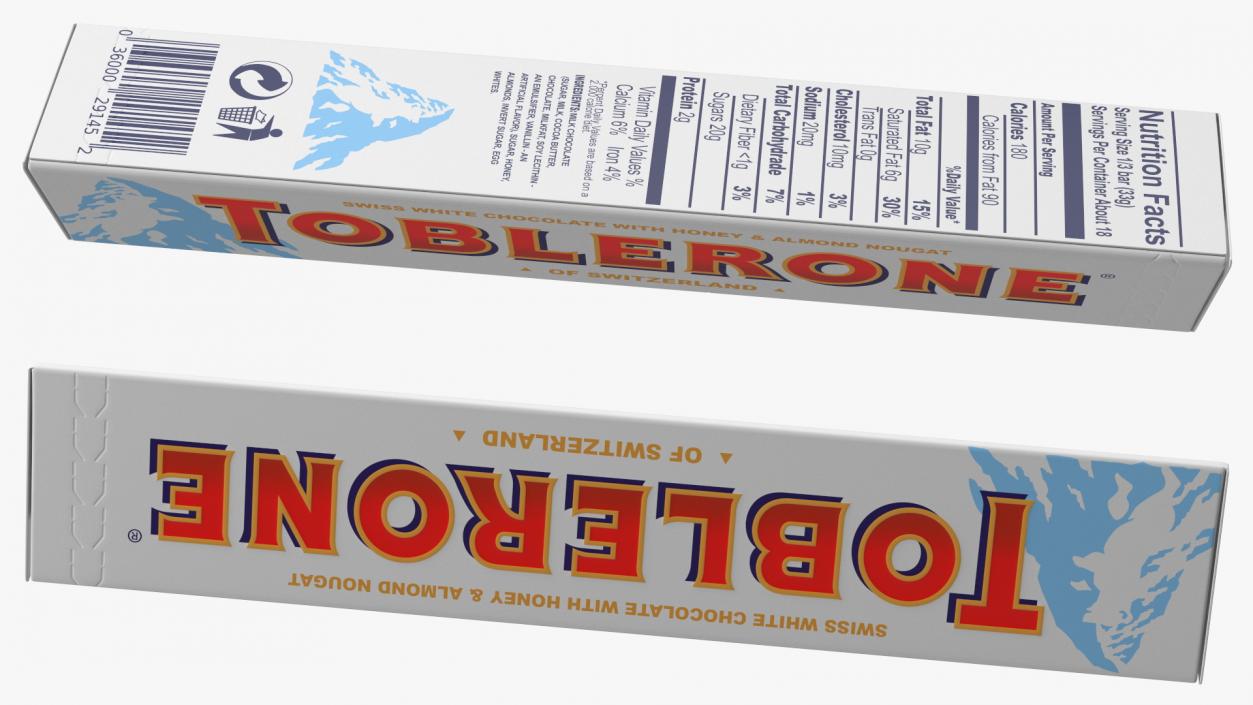 3D Toblerone White Chocolate Package model