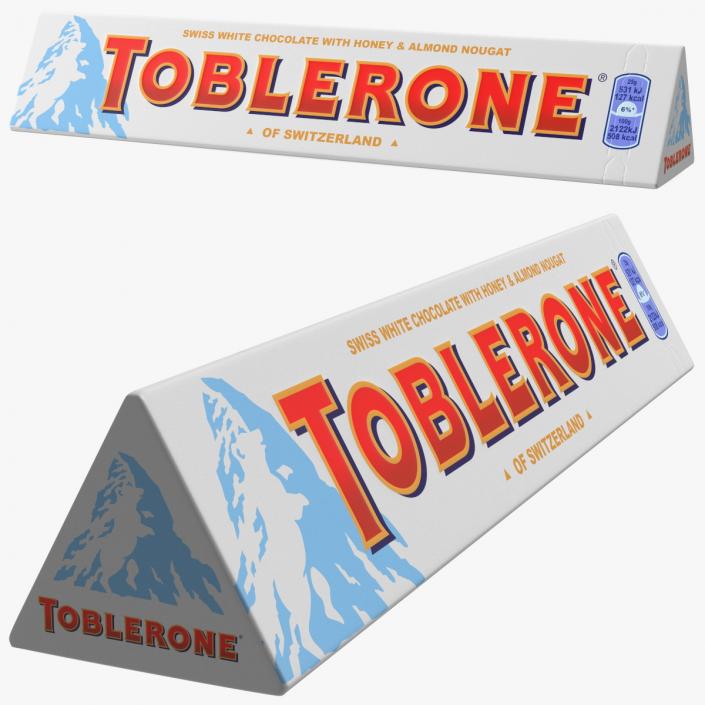 3D Toblerone White Chocolate Package model