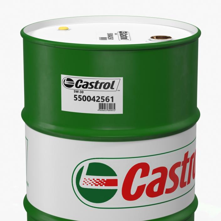 Steel Barrel Drum Oil Castrol 3D model