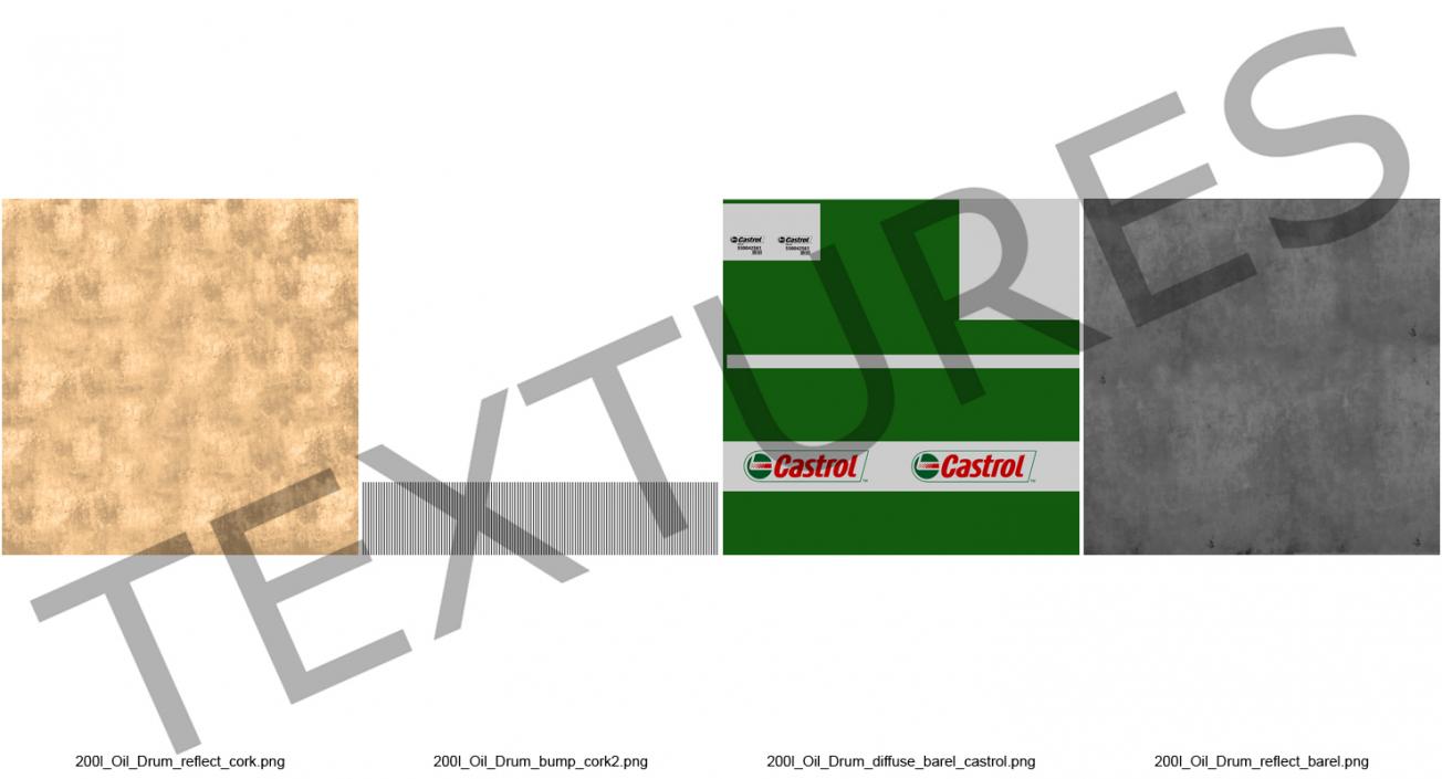 Steel Barrel Drum Oil Castrol 3D model