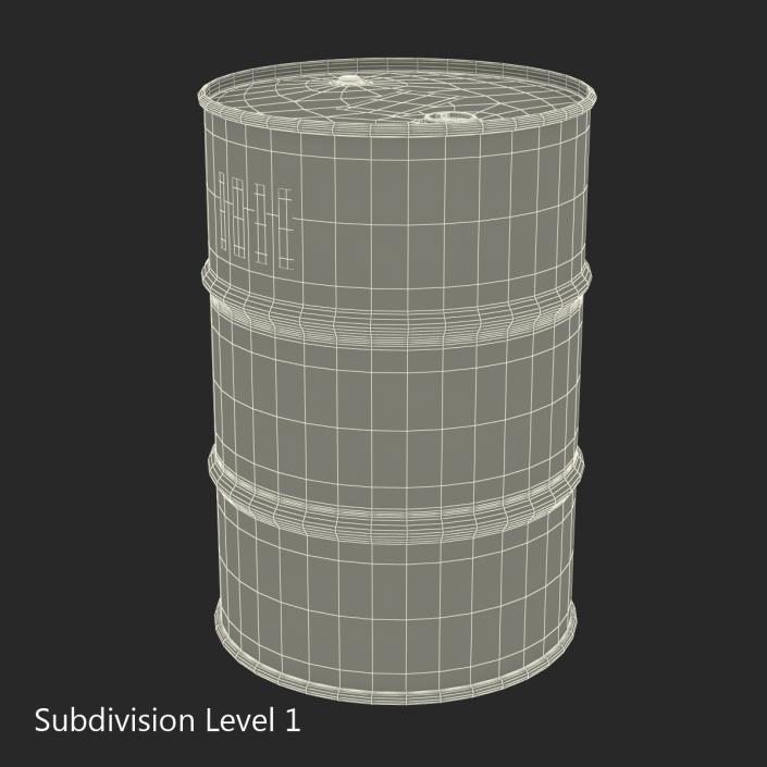 Steel Barrel Drum Oil Castrol 3D model