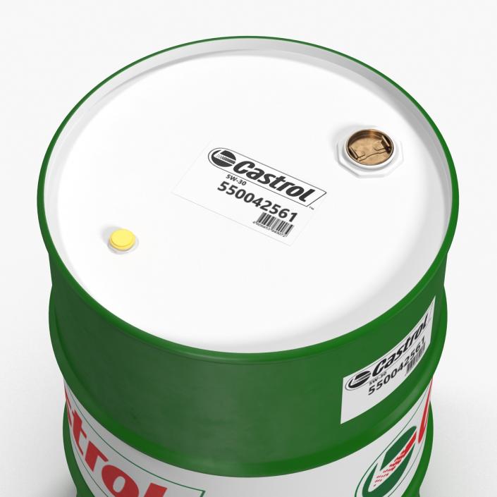 Steel Barrel Drum Oil Castrol 3D model