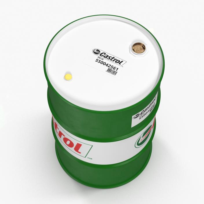 Steel Barrel Drum Oil Castrol 3D model