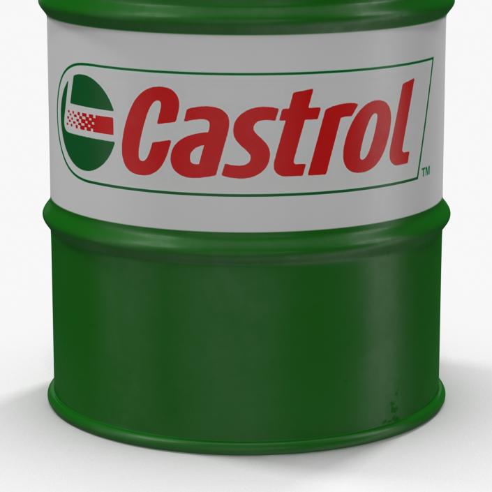 Steel Barrel Drum Oil Castrol 3D model