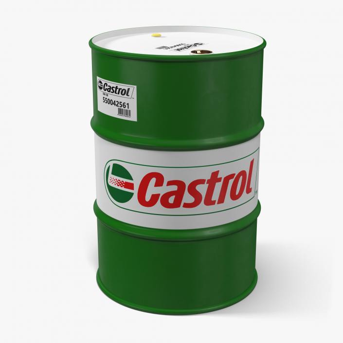 Steel Barrel Drum Oil Castrol 3D model