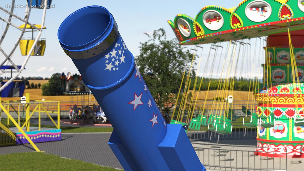 3D Human Cannonball Blue