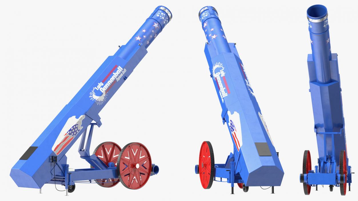 3D Human Cannonball Blue