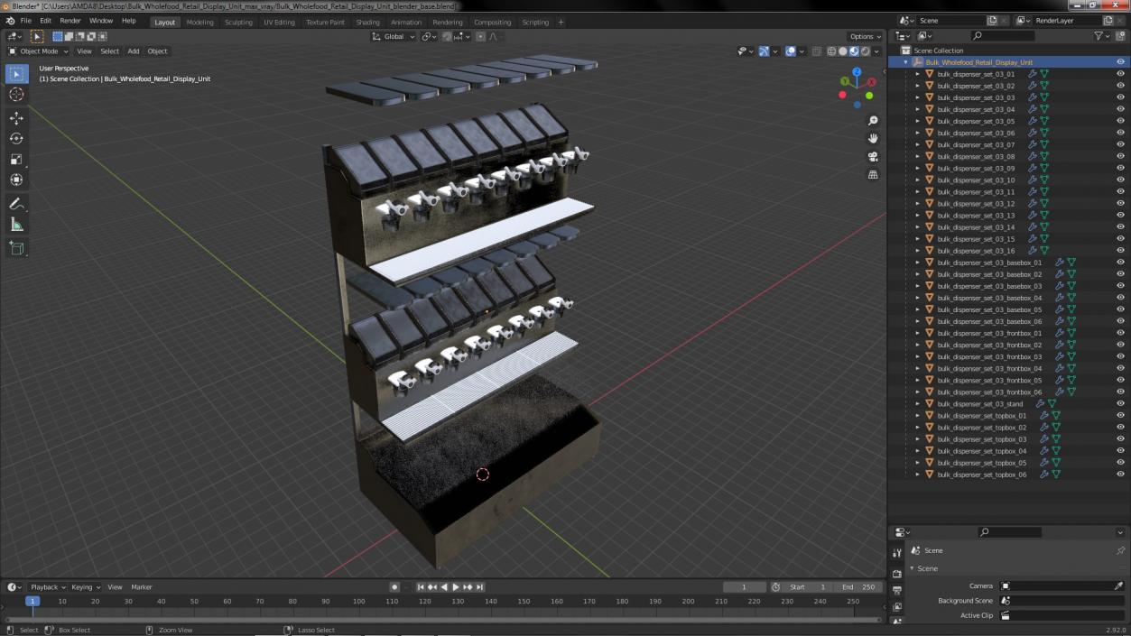 Bulk Wholefood Retail Display Unit 3D model