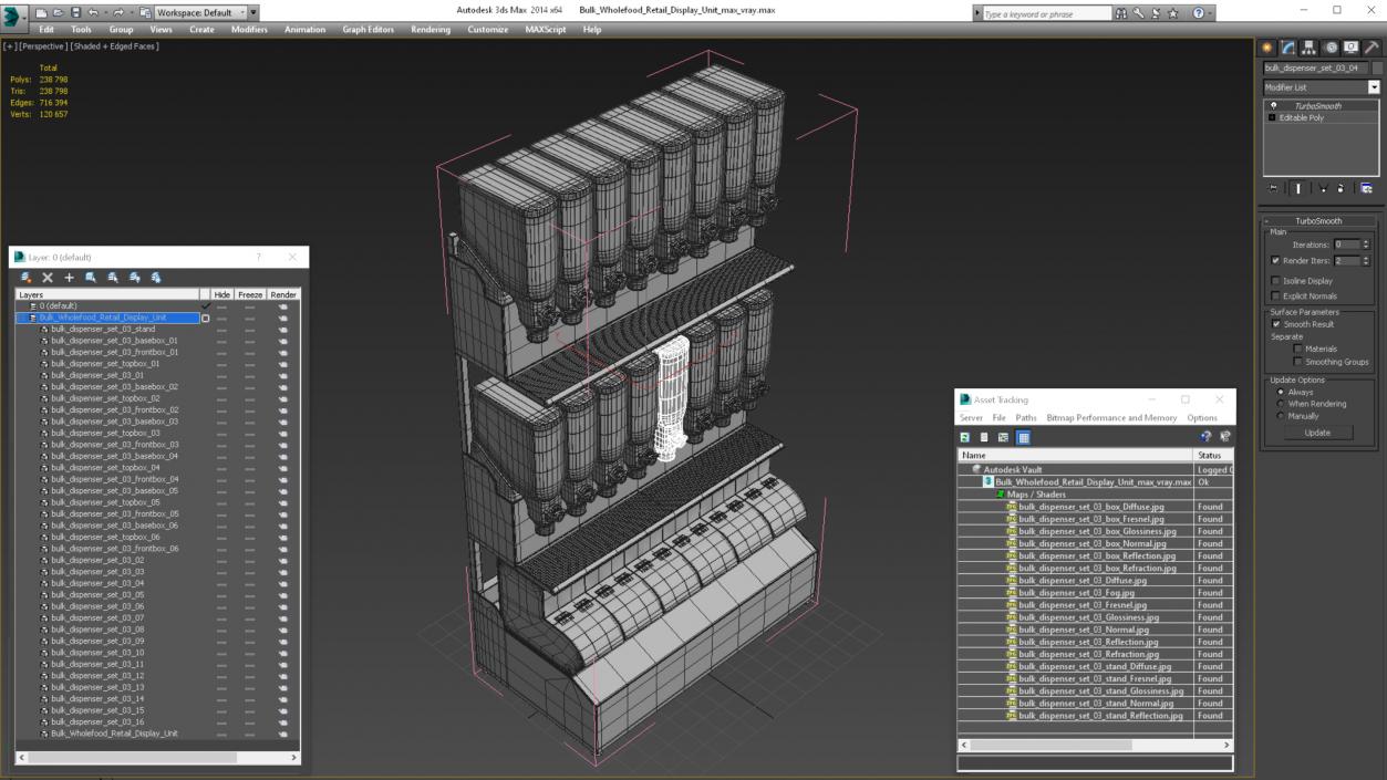 Bulk Wholefood Retail Display Unit 3D model