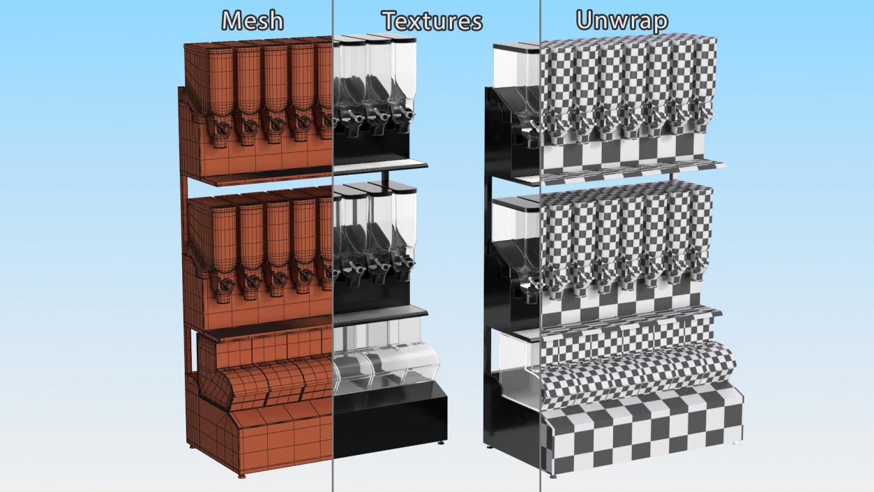 Bulk Wholefood Retail Display Unit 3D model