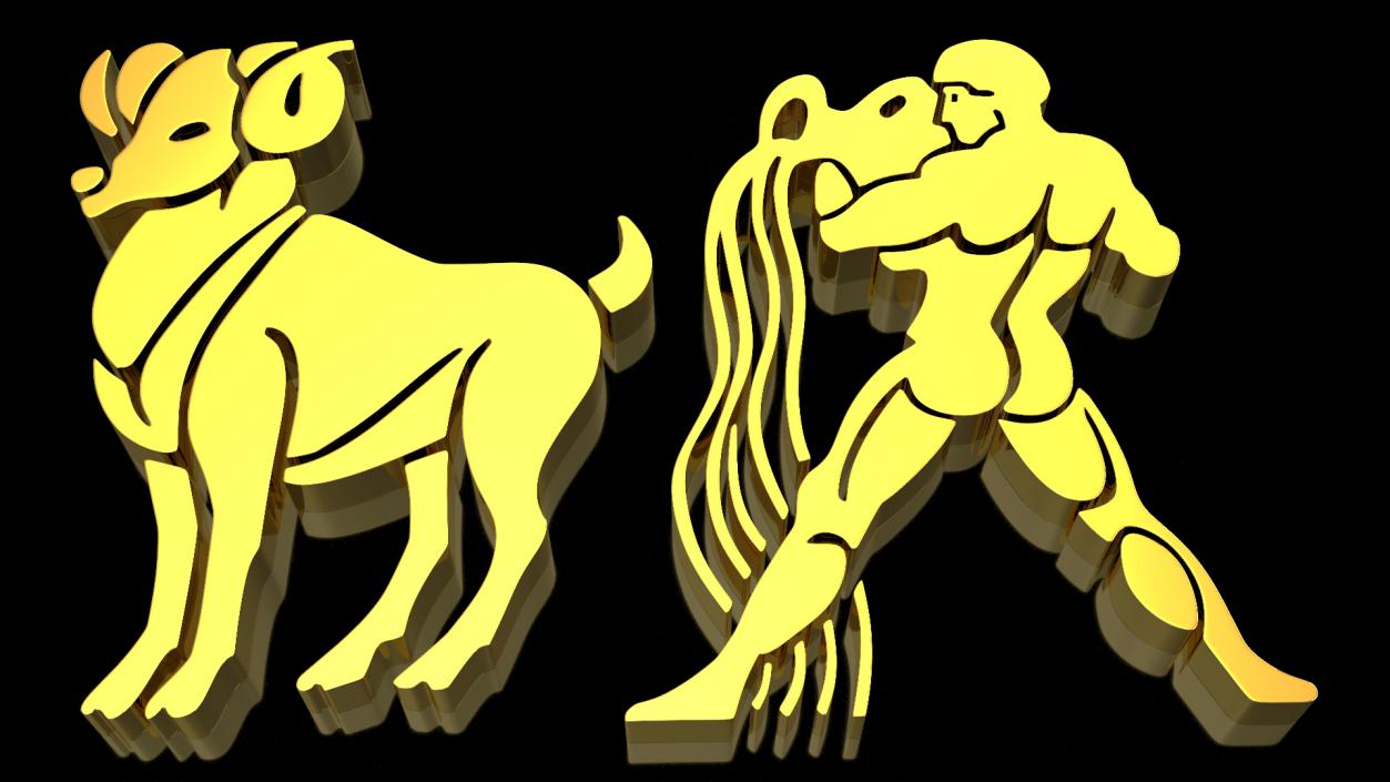 3D model Golden Zodiac Signs2