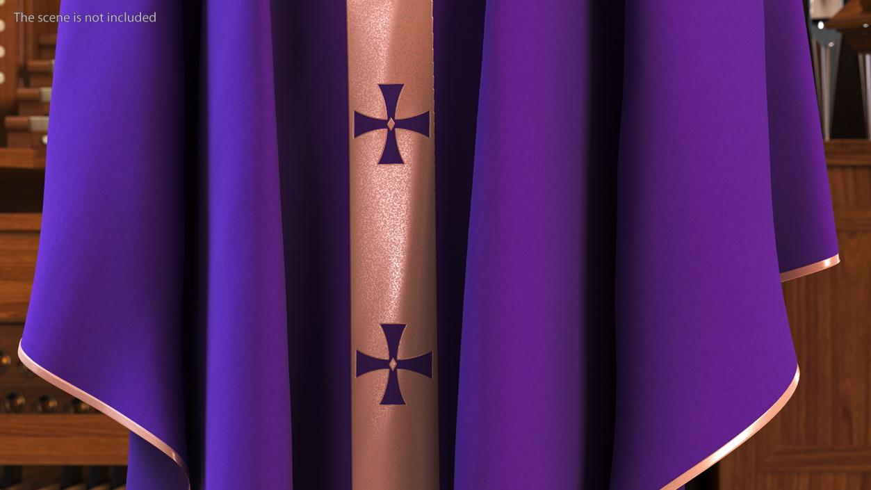 3D Liturgical Vestment Purple Robe