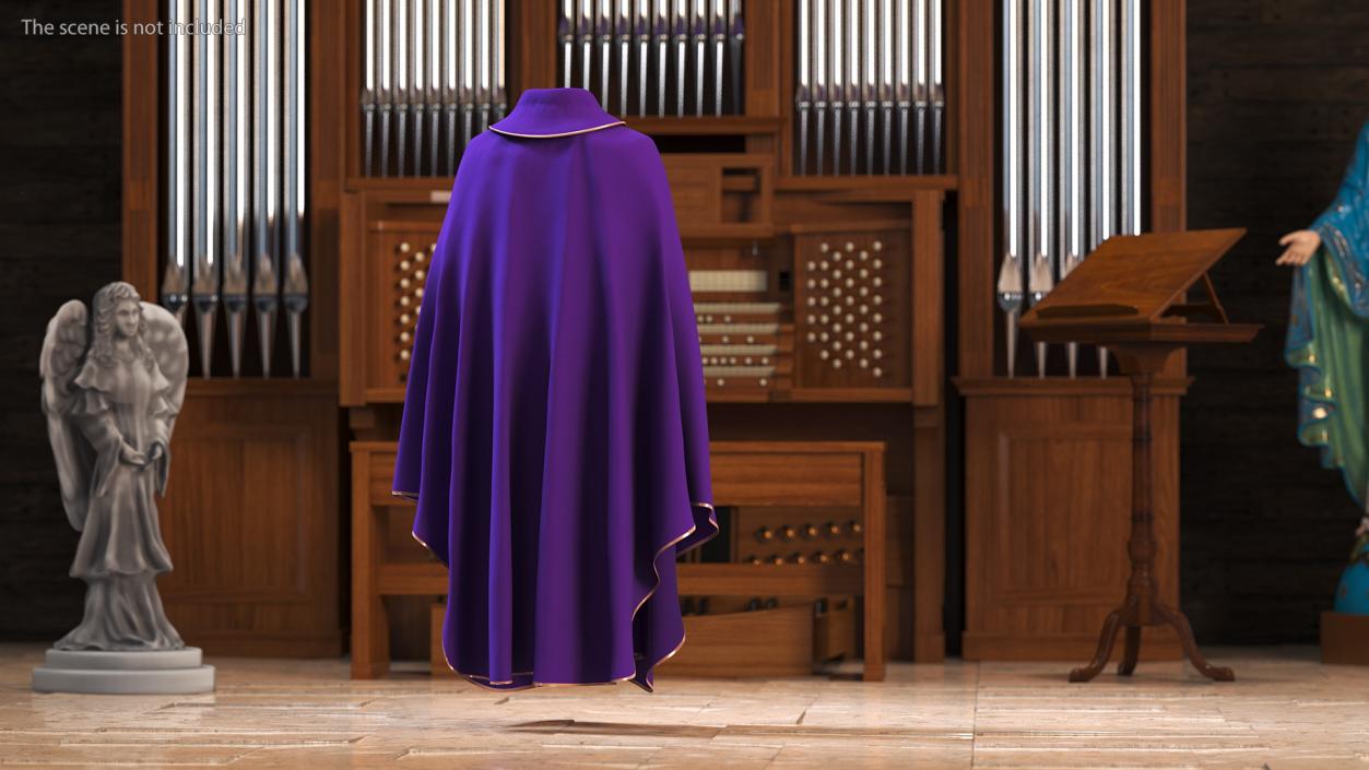 3D Liturgical Vestment Purple Robe