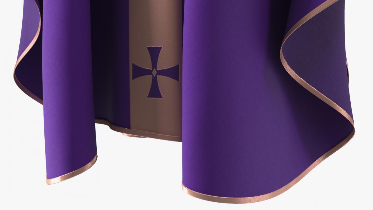 3D Liturgical Vestment Purple Robe