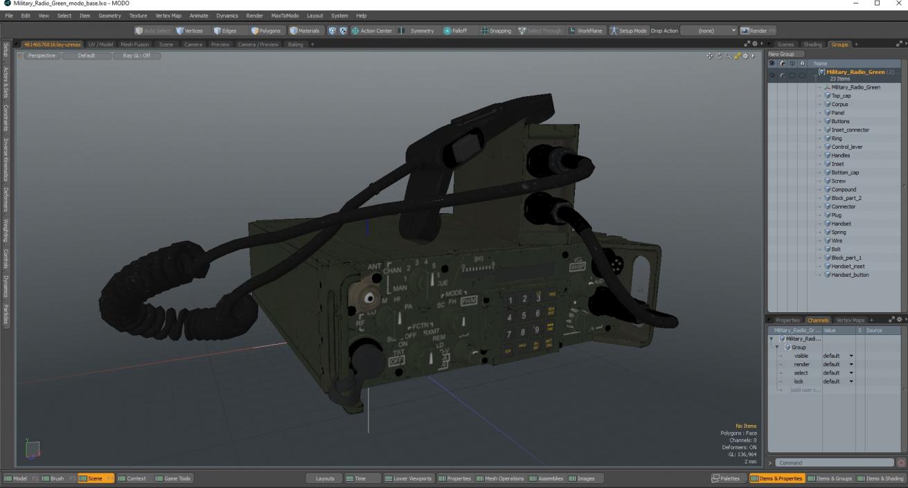 3D model Military Radio Green