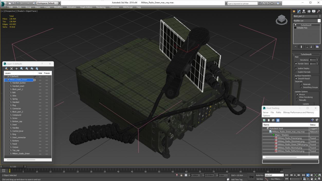 3D model Military Radio Green