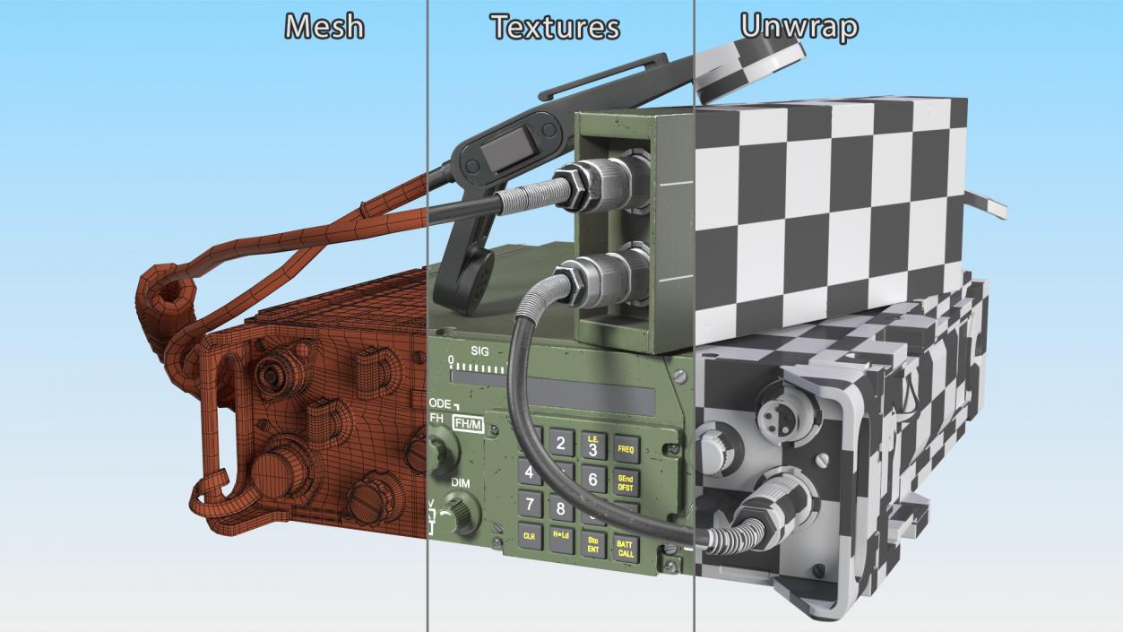 3D model Military Radio Green