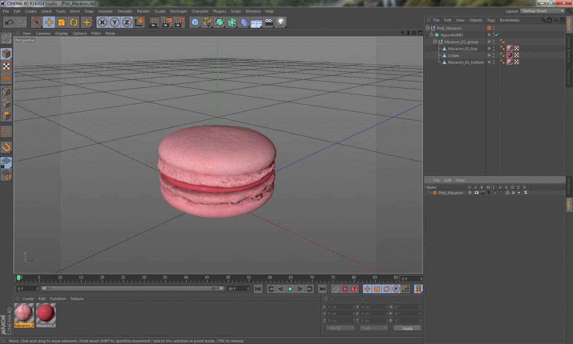 Pink Macaron 3D