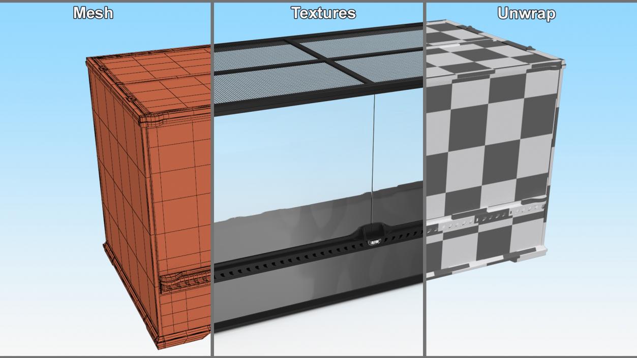 Empty Long Terrarium for Exotic Animals 3D model