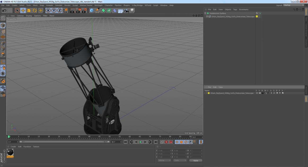 3D model Orion SkyQuest XX16g GoTo Dobsonian Telescope