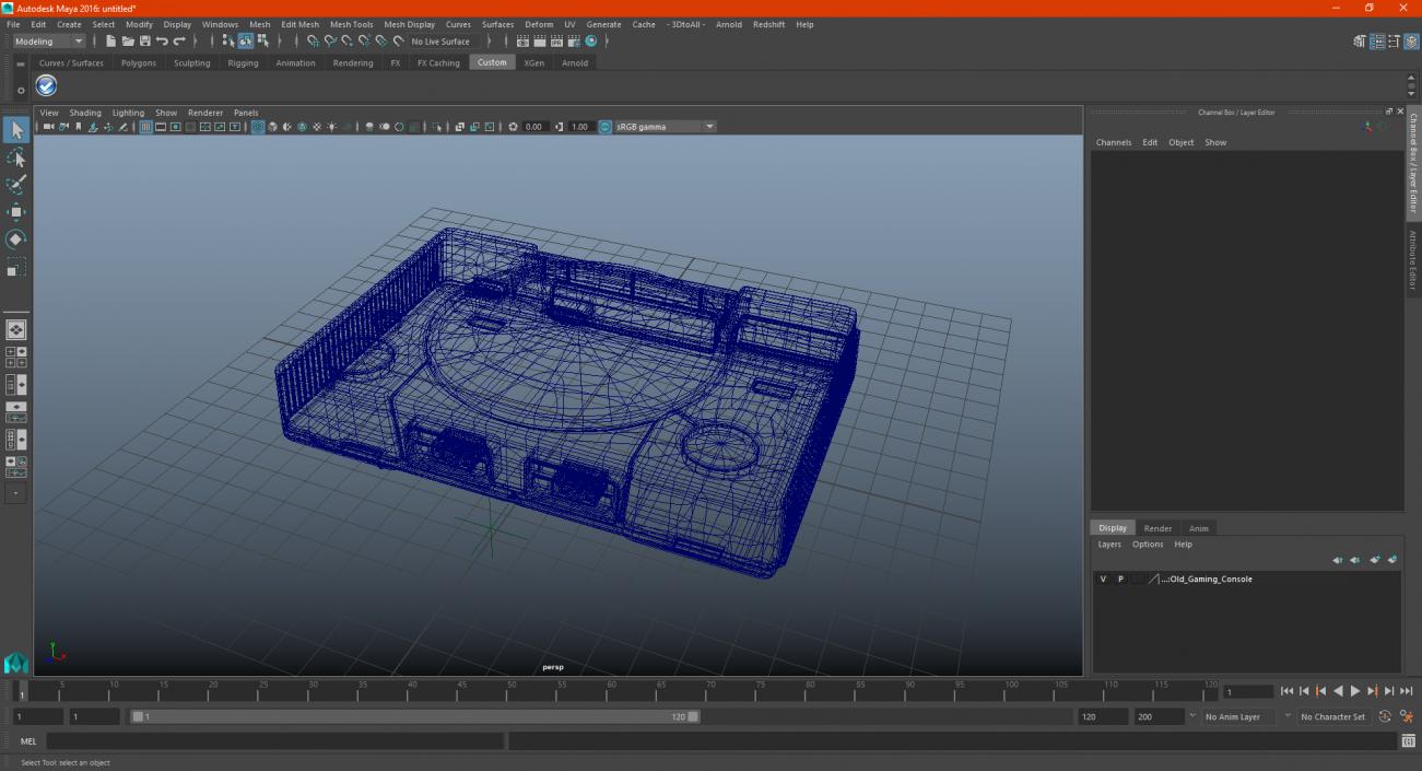 3D Old Gaming Console model