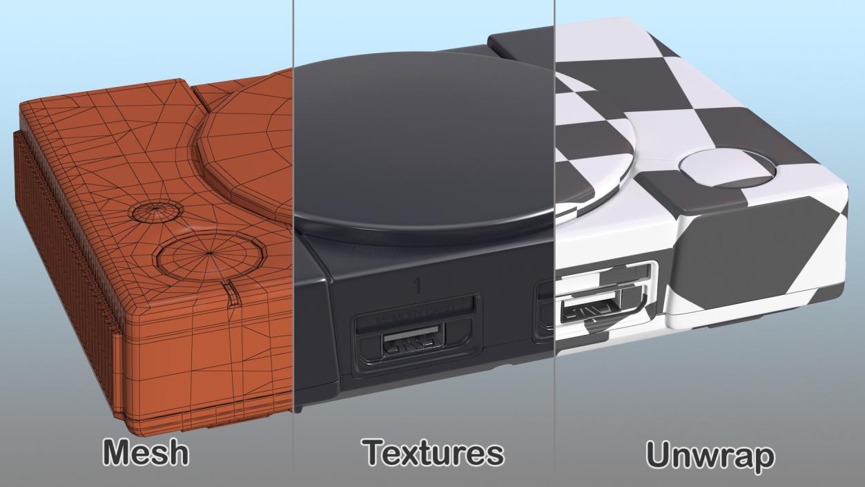 3D Old Gaming Console model