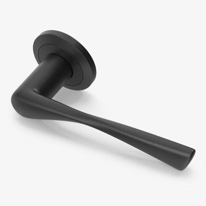 Black Door Handles Separate 3D