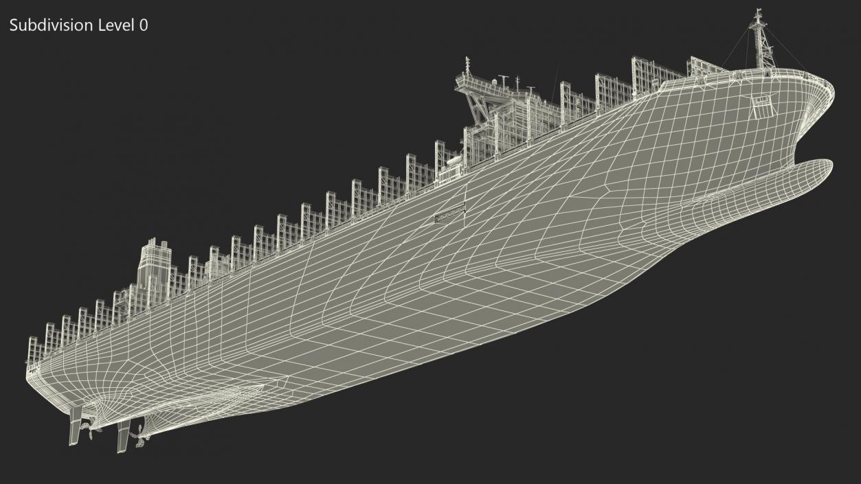 Maersk Madrid Container Ship Empty 3D model