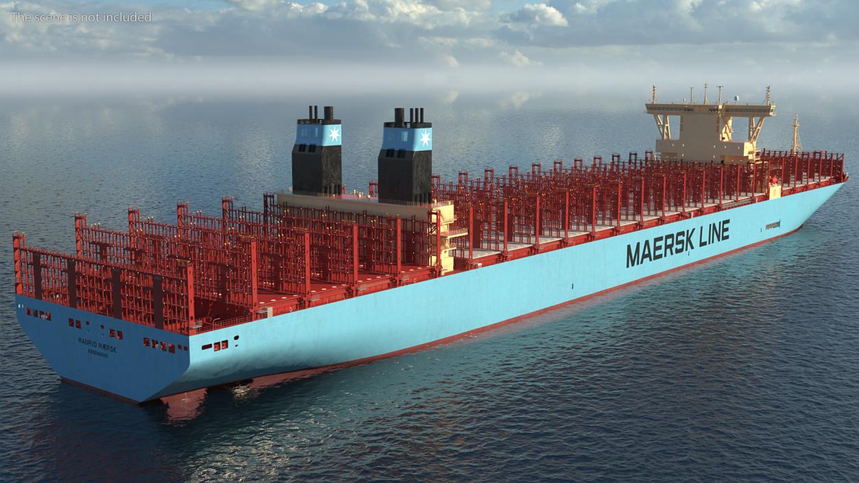 Maersk Madrid Container Ship Empty 3D model